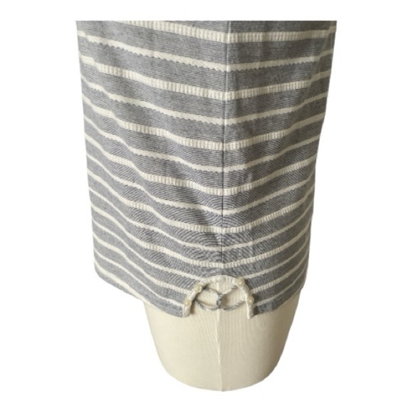 Anthropologie Postmark Blue and White Striped Long Sleeve Top - Picture 2 of 6